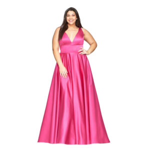 Pink Plus Size Prom Dress